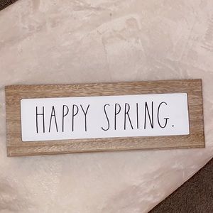 Rae Dunn Spring pillow & sign